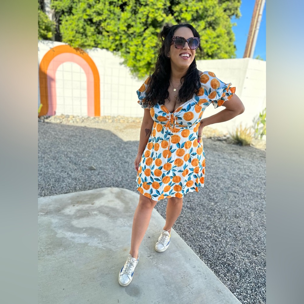 Fruit Print Summer Dress
